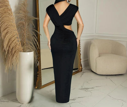 Sexy Split Elegant Dress Women For Wedding Party Cocktail Prom Dress Hollow Out Christmas Long Ready Formal Evening Dresses HX89