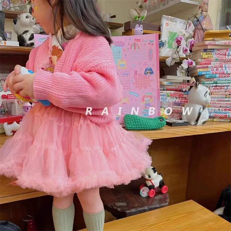 Girl Dress Ballet Kids Tutu Skirts Cotton 2022 Beauty Spring Autumn Ballerina Party Evening Gown Dance Performance Children Clot