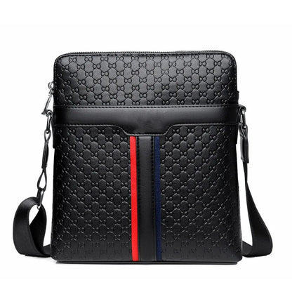 Business Leather Bags Men's Shoulder Crossbody Bags Casual Man Fashion Cross Body Bags black 2