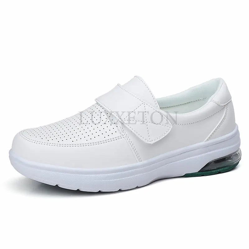 Sneakers Woman Nurse Clogs Shoes - Nursing Women Summer Shoe Female Health Work Flat Walking Soft Non Slip Hospital Nurse White