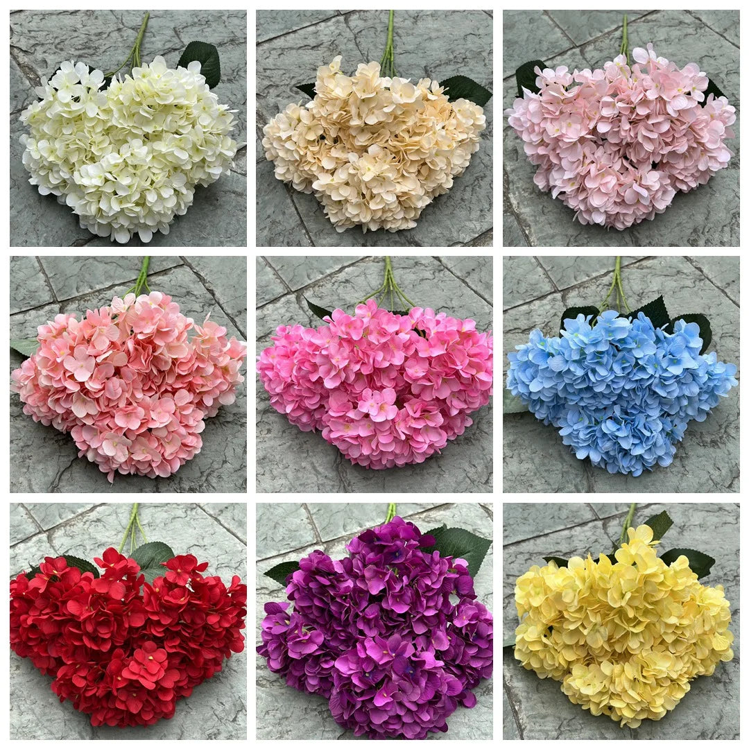 Hydrangea Artificial Flower Decoration Wedding Home Christmas Party Decoration White Flower