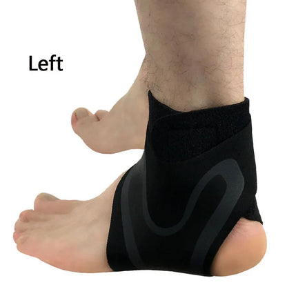 Sport Ankle Support Brace Elastic High Protect Guard Band Safety Running Basketball Fitness Foot Heel Wrap Bandage# left