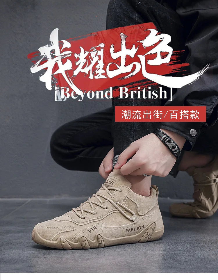 Men's Casual Shoes Winter Men's Ankle Boots Fashion Loafers for Men Classic Lace-up Sneakers  Non-slip New Tenis Masculinos