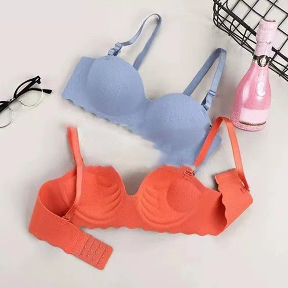 Sexy Bras Push Up Seamless Underwear For Women Solid Color Wireless Lingerie Gather Convertible Straps Brassiere