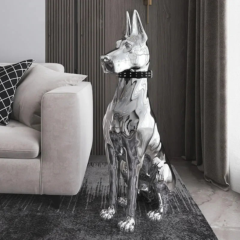 Modern Floor Decoration Electroplating Dog Porch TV Cabinet Next To The Living Room High-grade Ornaments Statue Home Accessories