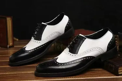 Classic Men Dress Shoes Lace Up Shoes for Men Plus Size Point Toe Business Casual Comfortable Men Formal Shoes for Wedding