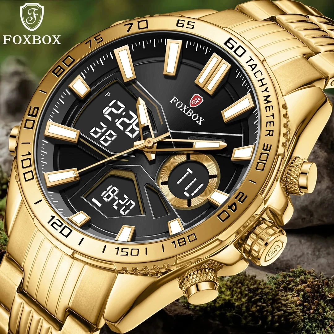 LIGE Quartz Wrist Watches for Men Fashion Military Analog Digital Watch Men Sport Waterproof Dual Display Watch Men Reloj Hombre