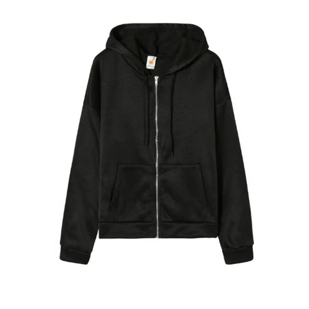 Sweatshirt Hoodie Oversize Hooded Cardigan Sweatshirts Gray Women Clothes Solid Zip Up Hoodies Autumn Women Tops Long Sleeves