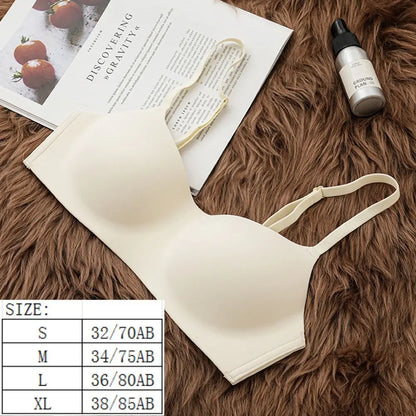 Seamless Underwear Thin Soft Comfort Women Push-Up Bra Sexy Beauty Back Non-Wire Solid Color Bras For Ladies Female Lingerie