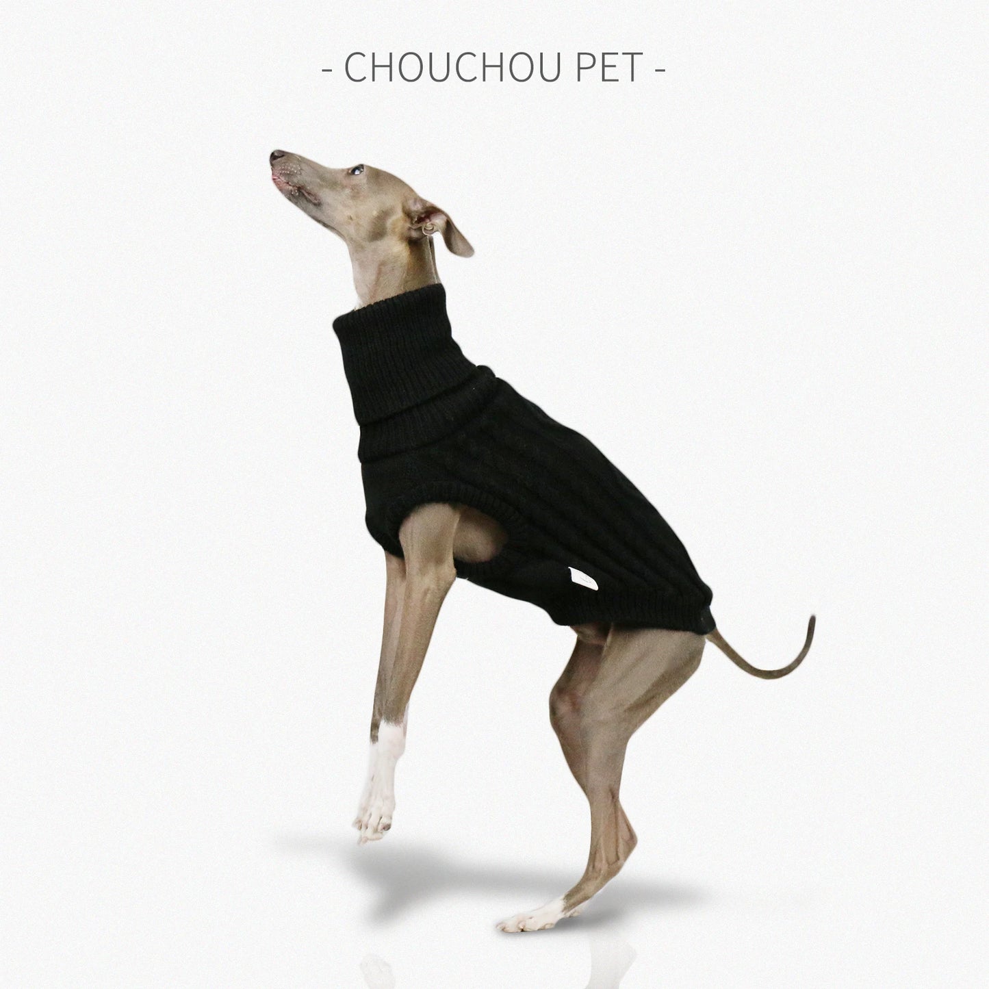 Italian greyhound spring woolen vest, elastic, soft, breathable and comfortable whippet vest, high collar dog clothes