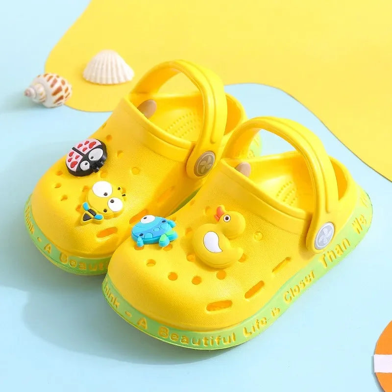 Summer Kids Sandals Hole Children's Shoes Slippers Soft Anti-Skid Cartoon DIY Design Hole Baby Shoes Sandy Beach For Boys Girls style 12