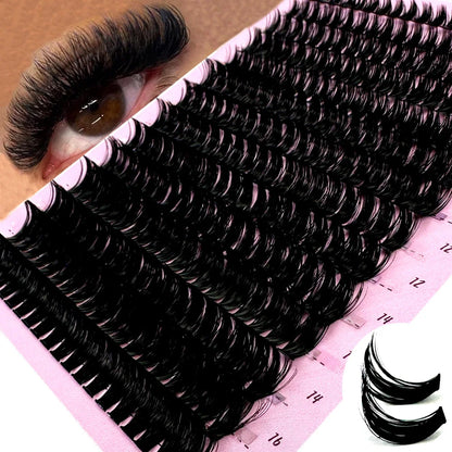 Cluster Eyelash Extension 160/266/280 Bundles 10D/80D Natural Style Individual Eyelashes Handmade Eyelash Bundles 3D mink Lashes