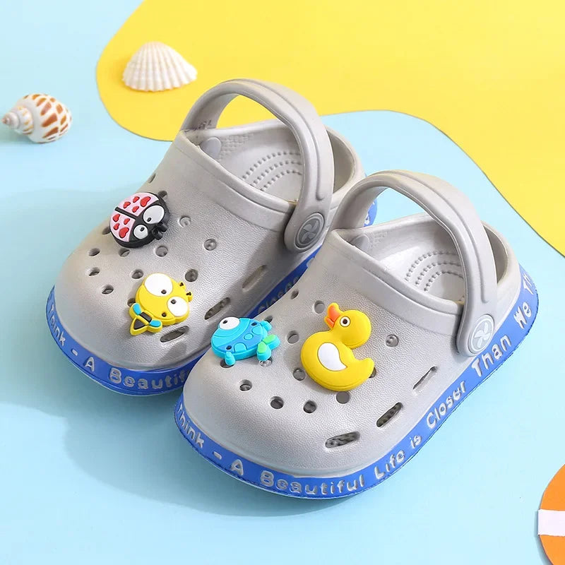 Summer Kids Sandals Hole Children's Shoes Slippers Soft Anti-Skid Cartoon DIY Design Hole Baby Shoes Sandy Beach For Boys Girls style 6