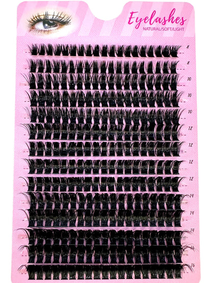 Cluster Eyelash Extension 160/266/280 Bundles 10D/80D Natural Style Individual Eyelashes Handmade Eyelash Bundles 3D mink Lashes