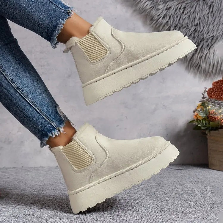 2024 Classic Thick-soled Fluff Women's Snow Boots Comfortable Warm Ankle Boots Women Winter Ladies Boots Chunky Botas Mujer Q320