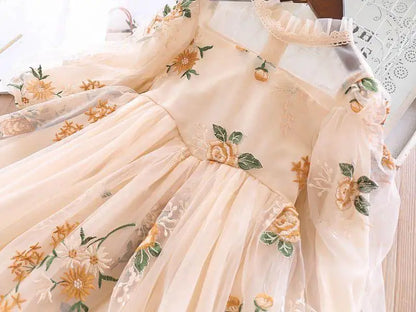 Princess Girl Dress Girls Clothes Long Sleeve Tulle Party Dresses for Girls Kids Lace Children Casual Clothing Baby Vestidos