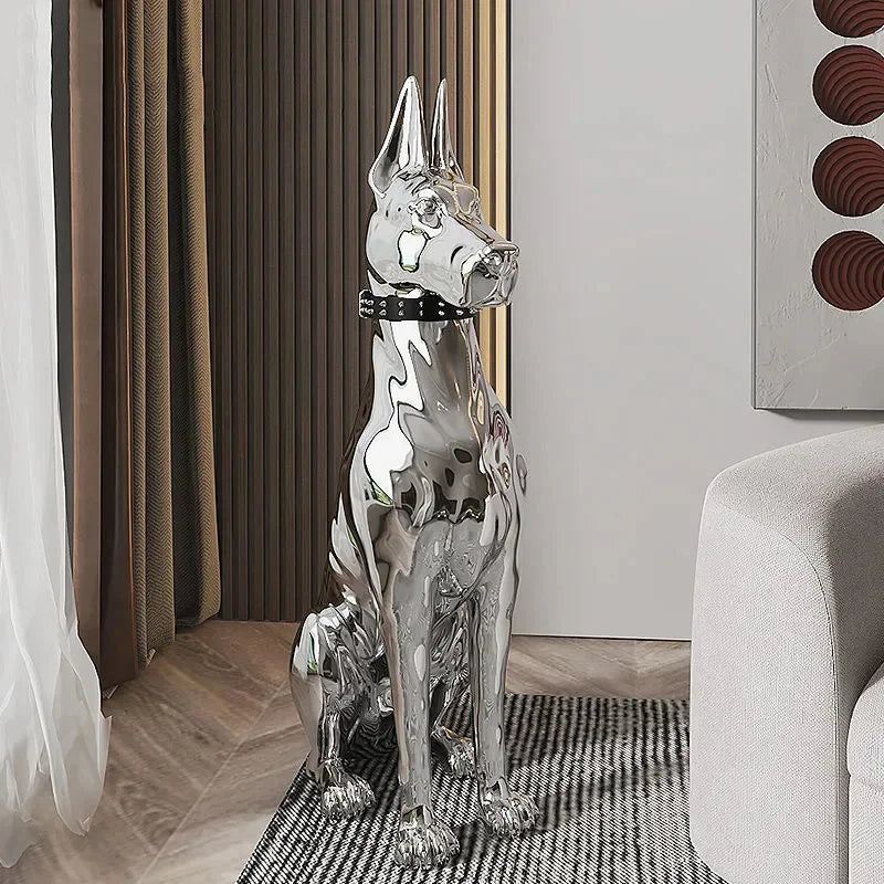 Modern Floor Decoration Electroplating Dog Porch TV Cabinet Next To The Living Room High-grade Ornaments Statue Home Accessories