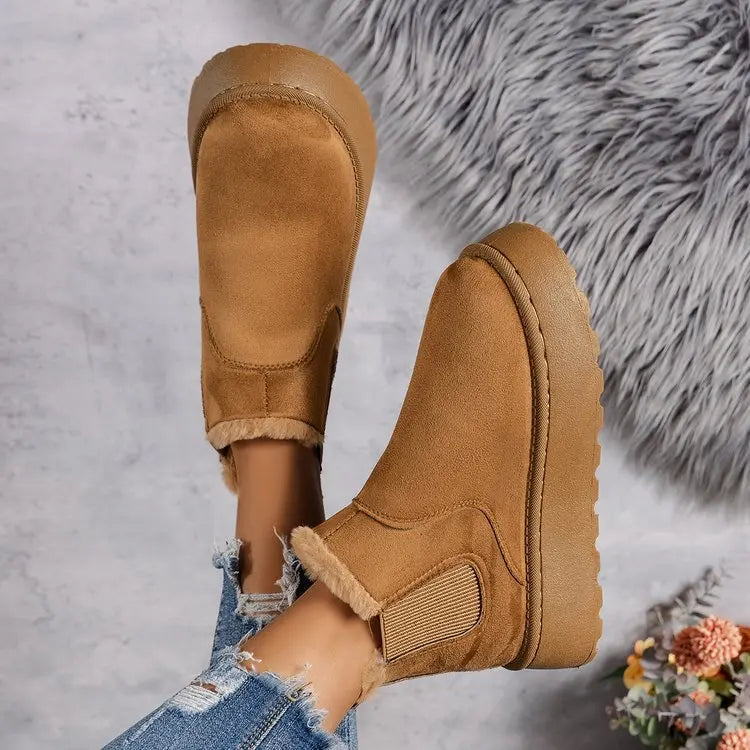 2024 Classic Thick-soled Fluff Women's Snow Boots Comfortable Warm Ankle Boots Women Winter Ladies Boots Chunky Botas Mujer Q320