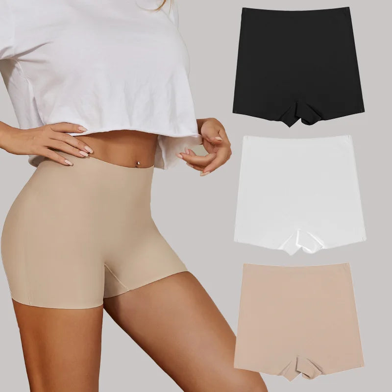 Seamless Short Spandex Ice Silk Safety Shorts Pants Women's Shorts Under Skirt Underwear Breathable No Curling Boxers for Women