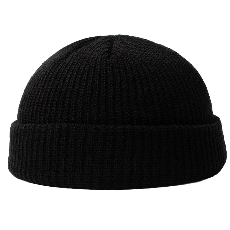 Hip Hop Beanie Knitted Hat Men Fashion Skullcap Autumn Women Winter Brimless Baggy Melon Cap Cuff Docker Fisherman  Beanies Hat