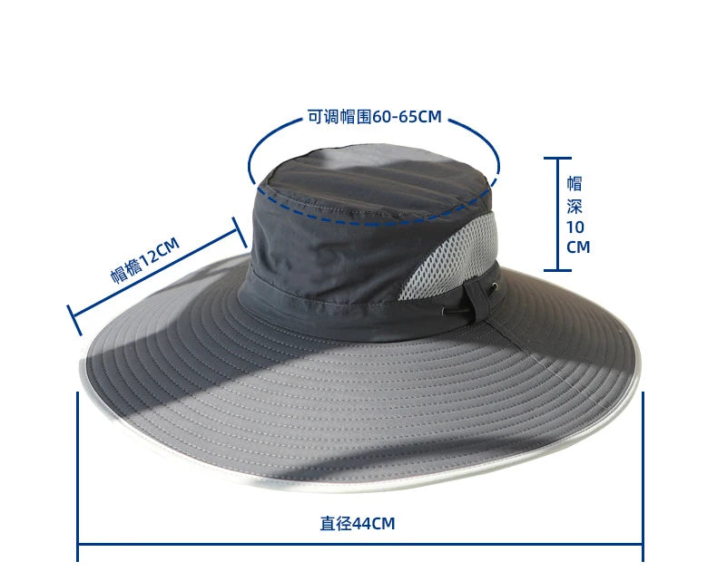 Big Head 60-65cm Circumference Large Number Hat Man Summer Outdoor Sun Hat Outdoor Fisherman Fishing Cap Cap Mountaineering