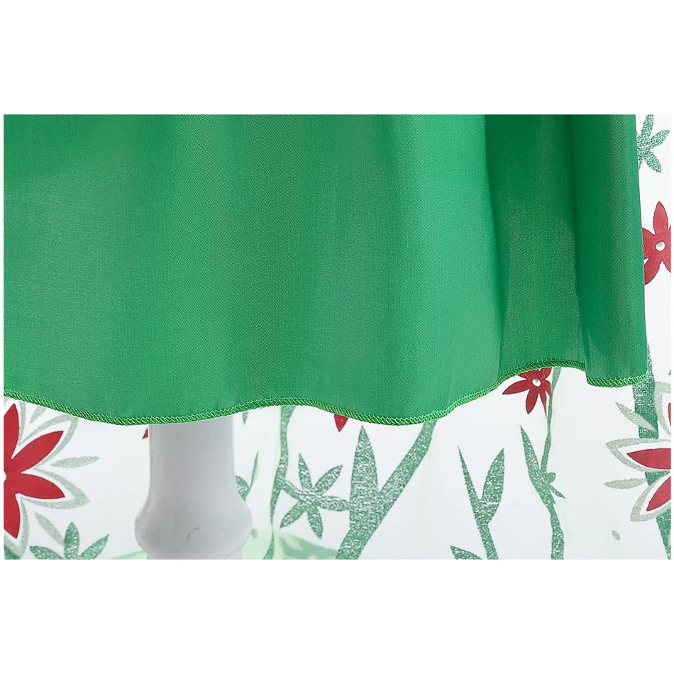 Elsa Dress Girl Princess Dress Cosplay Costume Dresses Baby Kids Clothes Fantasia Vestidos Green For Children