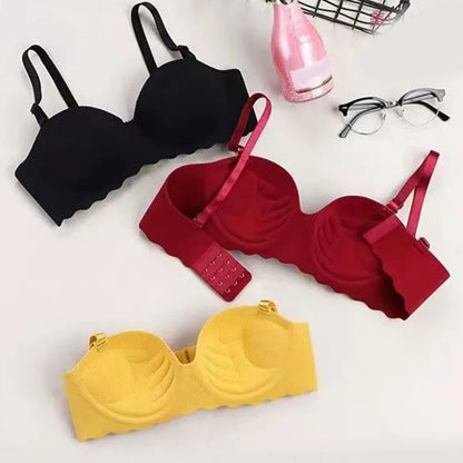 Sexy Bras Push Up Seamless Underwear For Women Solid Color Wireless Lingerie Gather Convertible Straps Brassiere