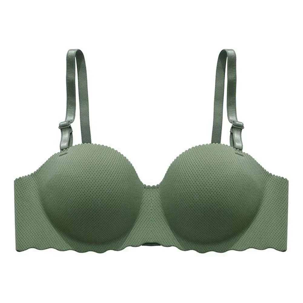 Sexy Bras Push Up Seamless Underwear For Women Solid Color Wireless Lingerie Gather Convertible Straps Brassiere