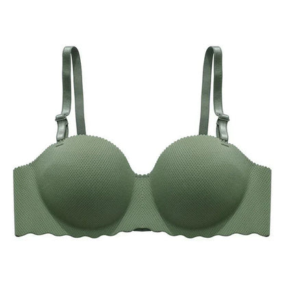 Sexy Bras Push Up Seamless Underwear For Women Solid Color Wireless Lingerie Gather Convertible Straps Brassiere