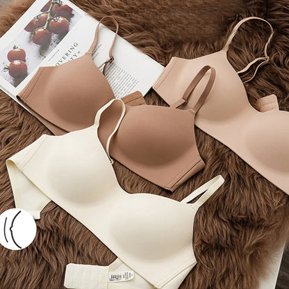 Seamless Underwear Thin Soft Comfort Women Push-Up Bra Sexy Beauty Back Non-Wire Solid Color Bras For Ladies Female Lingerie