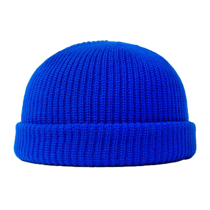 Hip Hop Beanie Knitted Hat Men Fashion Skullcap Autumn Women Winter Brimless Baggy Melon Cap Cuff Docker Fisherman  Beanies Hat