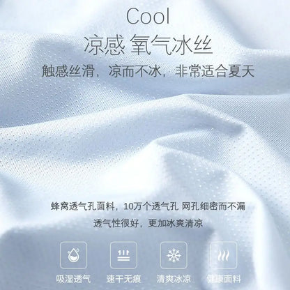 Cat Man 3/4 Ice Silk Women's Underwear Women's Antibacterial Cotton Crotch Adult Traceless Mid rise Silk Slippery New Briefs