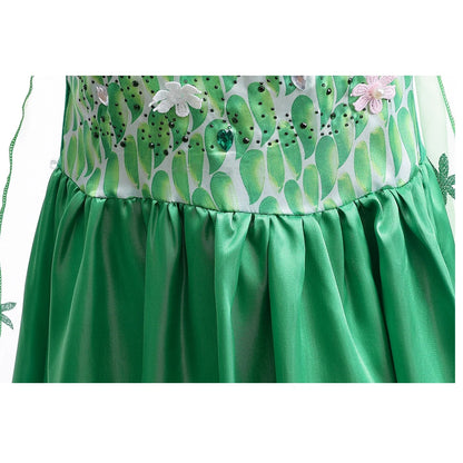 Elsa Dress Girl Princess Dress Cosplay Costume Dresses Baby Kids Clothes Fantasia Vestidos Green For Children