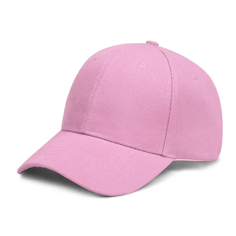 Solid Baseball Cap Cheap Women Men Summer Autumn Spring Sun Visor Hats Yellow Caps Pink 56-60cm