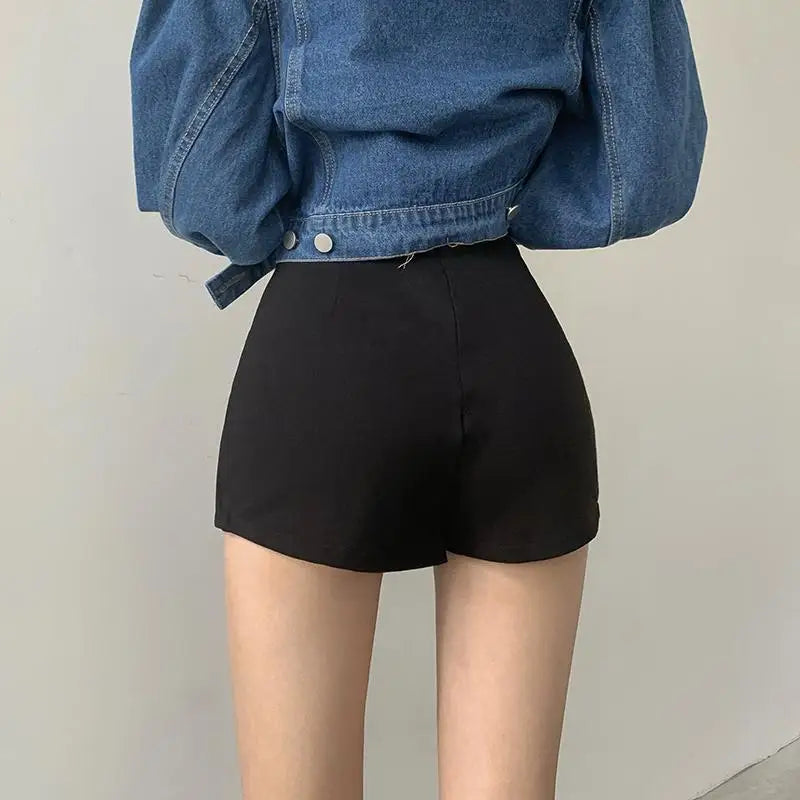 Sexy Split Shorts Skirt Women's Office Ladies Suit Skirt Summer New Black Mini A-line Pants Skirt High Waist Wide Leg Shorts