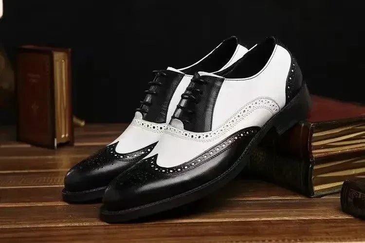 Classic Men Dress Shoes Lace Up Shoes for Men Plus Size Point Toe Business Casual Comfortable Men Formal Shoes for Wedding