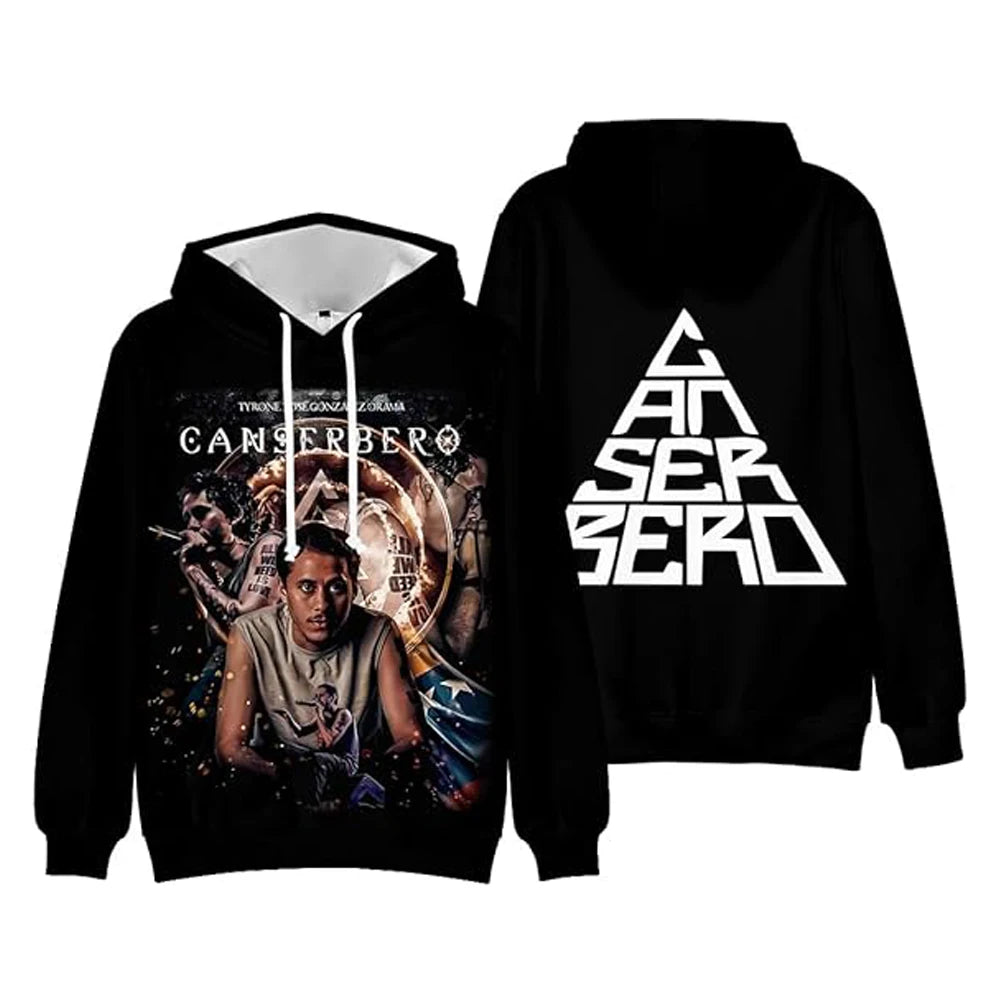 Canserbero Logo Hoodies Vida Album Merch Hooded Sweatshirts Women/Men Fashion Casual Hip Hop Streetwear Pullovers Clothes