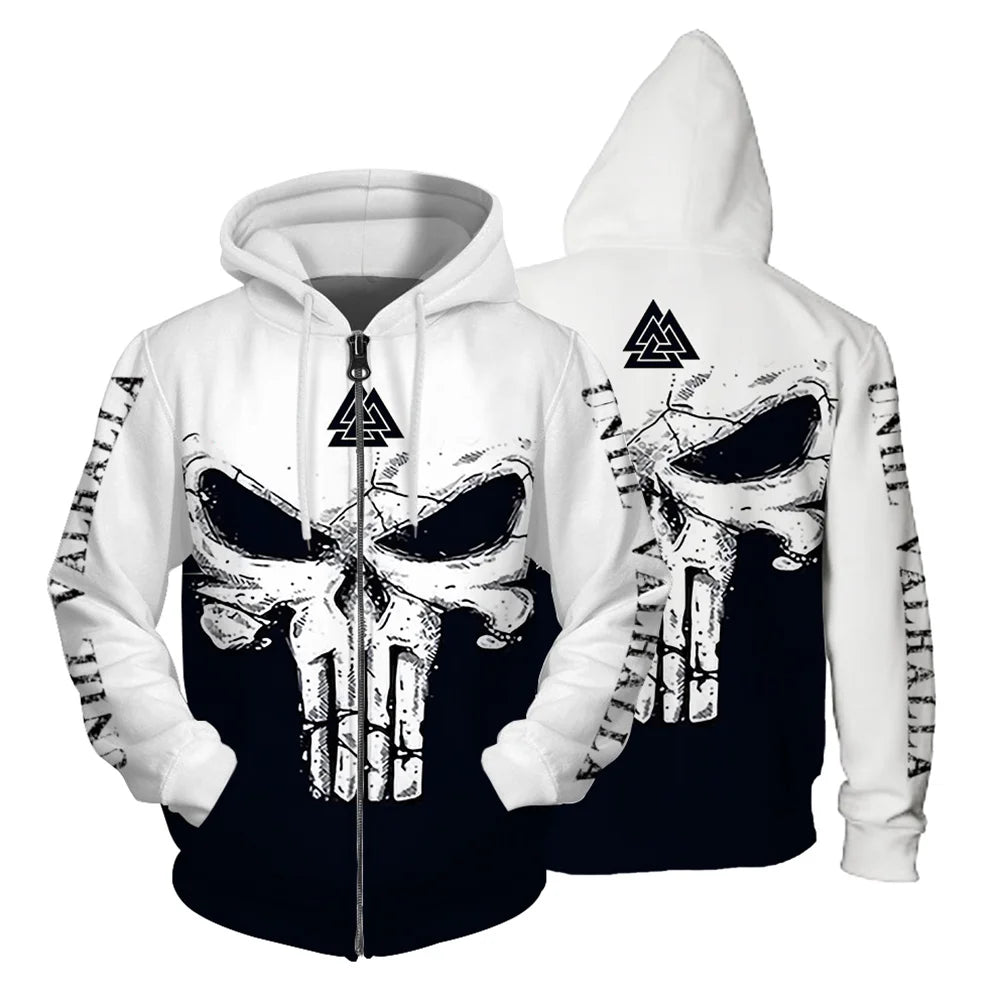 Autumn Sweatshirt New in Hoodies & Sweatshirts Comfortable Fashion Skull Print Keep Warm Clothing Man Hoodie Men Male Clothes