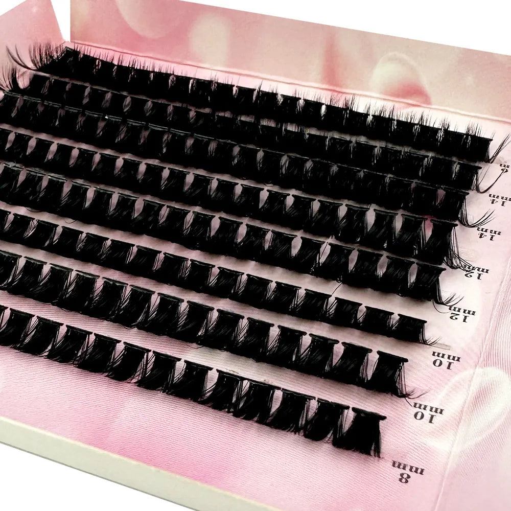 Cluster Eyelash Extension 160/266/280 Bundles 10D/80D Natural Style Individual Eyelashes Handmade Eyelash Bundles 3D mink Lashes 8Rows80D