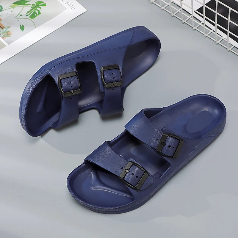 Summer Men Women Slippers Massage Outdoor Clogs Garden Shoes Beach Sandals Flip-Flops Lovers Indoor Home Slides Bathroom Shoes