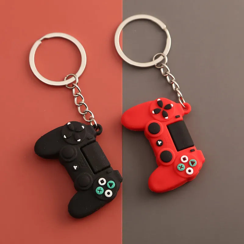 Simple TV Game Player KeyChain for Women Men Joystick Machine KeyChain Keyring Car Bag Key Holder Jewelry Decoration Wholesale