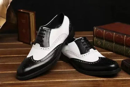 Classic Men Dress Shoes Lace Up Shoes for Men Plus Size Point Toe Business Casual Comfortable Men Formal Shoes for Wedding