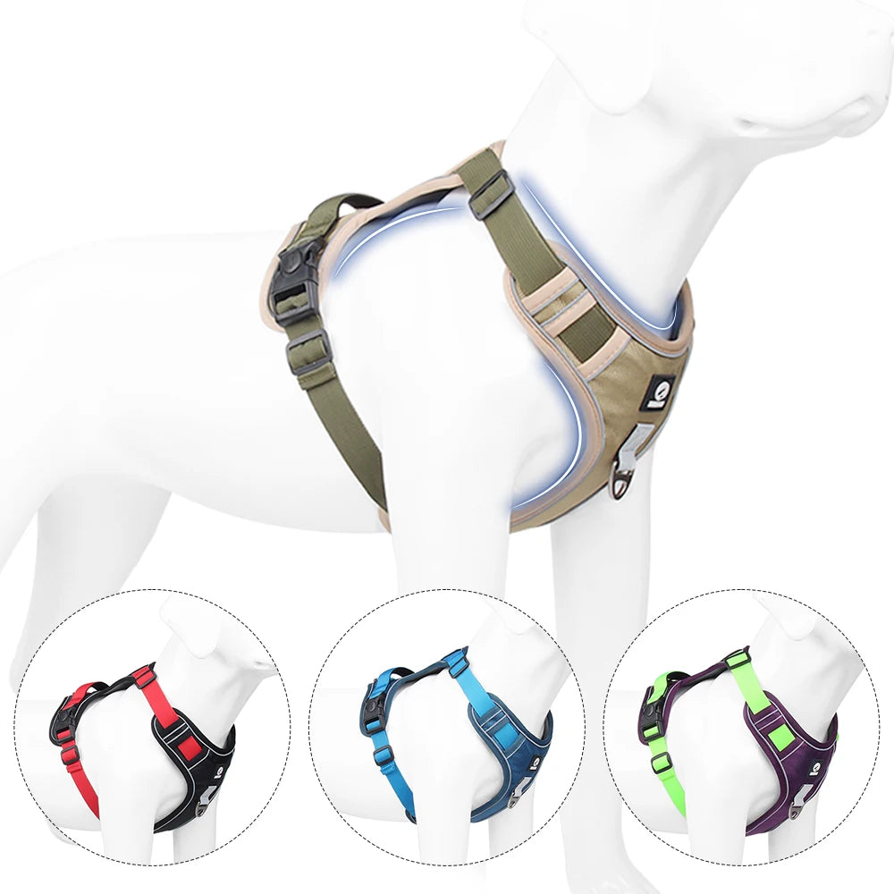 Dog Harness Quick Release Pet Puppy Harness Vest Nylon Material Breathable Pet Harness For Dogs Adjustable Pet Outdoor Harness