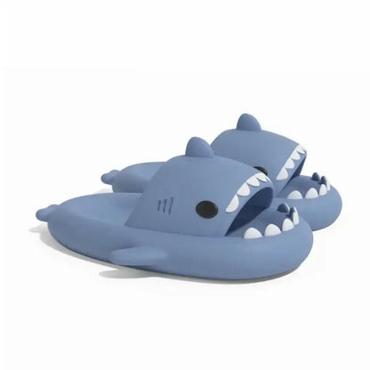 New Cute Shark Slippers Platform Women Men Indoor Bathroom Slides Couples Summer Shoes Soft Light Beach Flip Flops