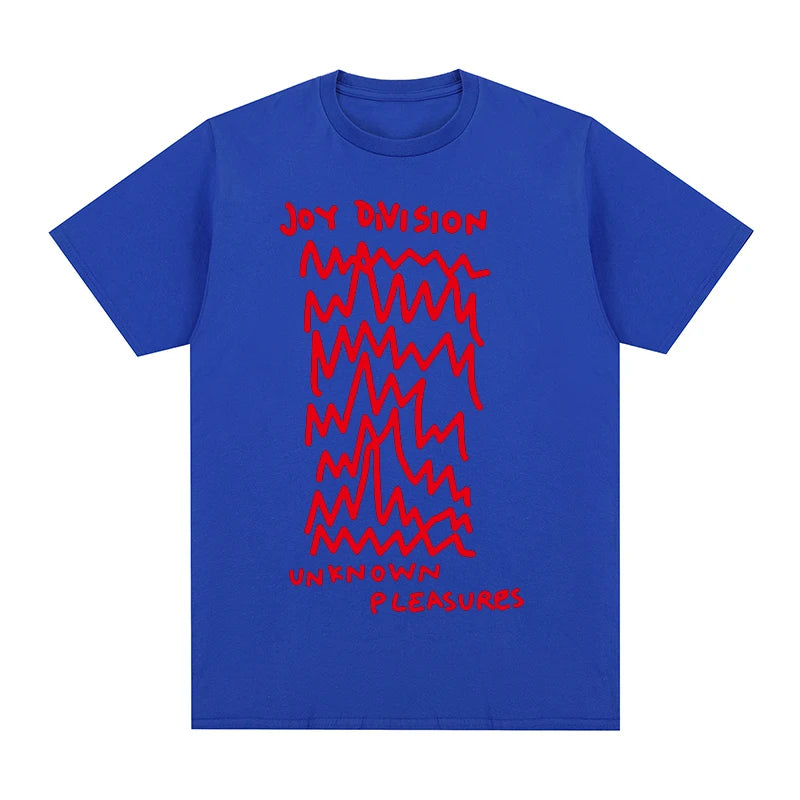 Unknown Pleasures By Joy Division (1979) Silk T-shirt Cotton Men T Shirt New TEE TSHIRT Womens Tops Unisex Blue