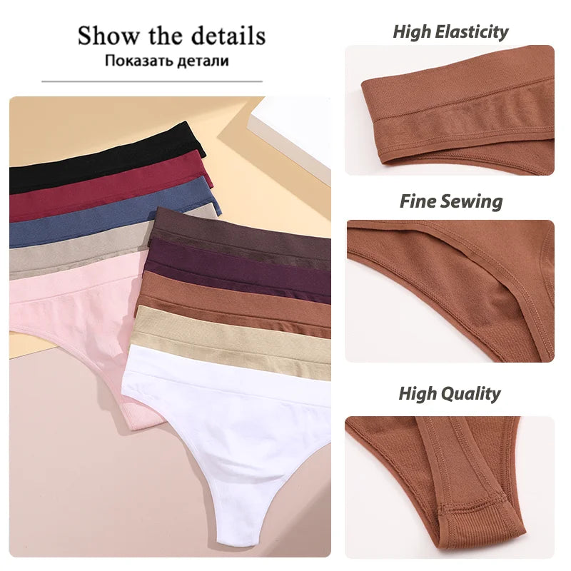 3PCS Seamless Women's Lingerie Female Thongs Sexy Underwear Low-Rise Underpant Women's Panties Intimates Bikini Briefs S-XL