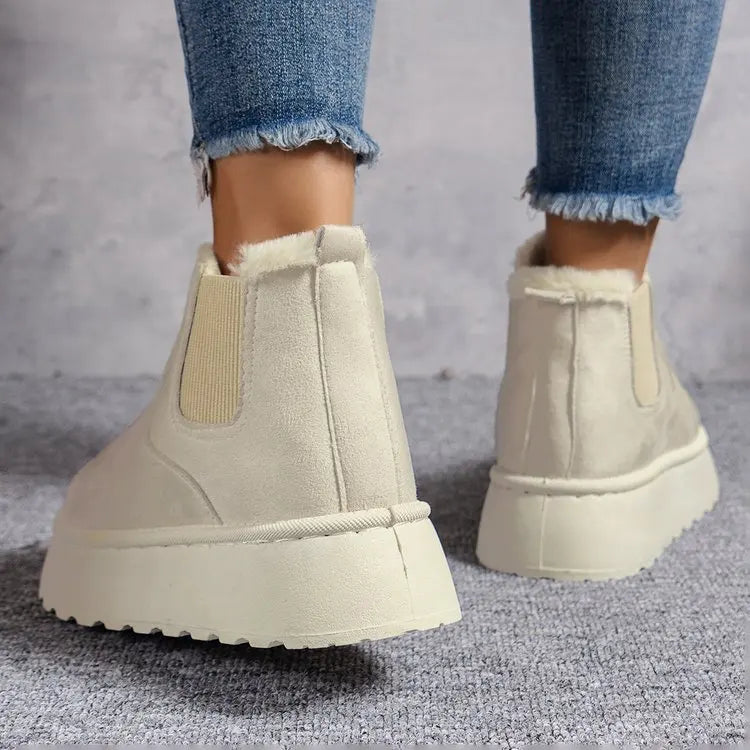 2024 Classic Thick-soled Fluff Women's Snow Boots Comfortable Warm Ankle Boots Women Winter Ladies Boots Chunky Botas Mujer Q320