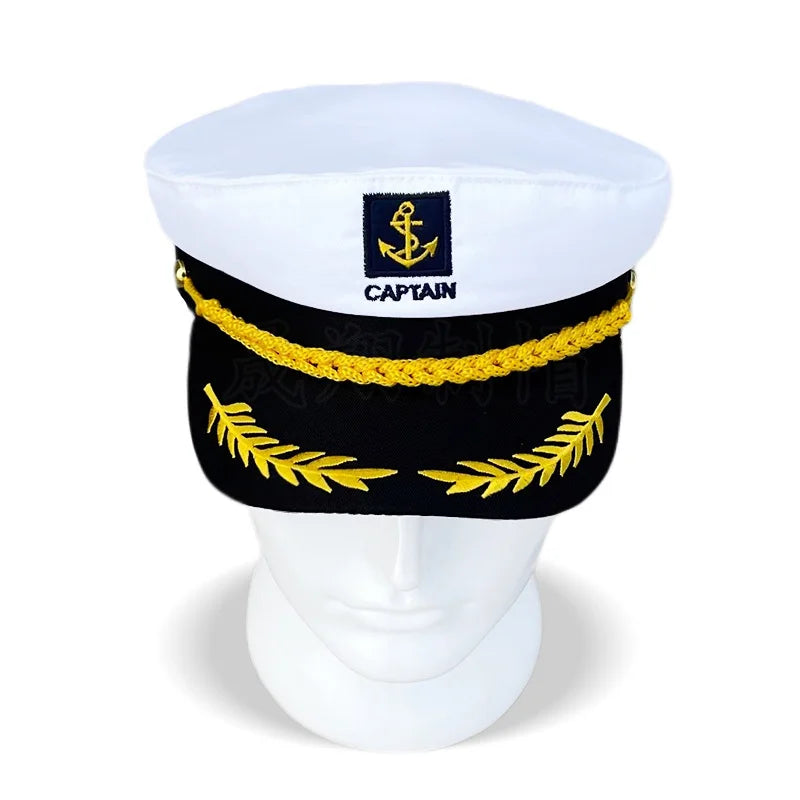 Adult Yacht Sailor Captain Hat Adjustable Men's and Women's Party Hat Makeup Ball Dressing Event Excellent Stylish Accessories