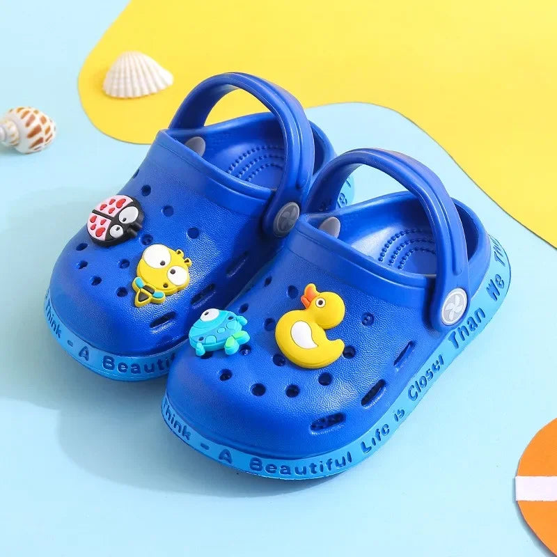 Summer Kids Sandals Hole Children's Shoes Slippers Soft Anti-Skid Cartoon DIY Design Hole Baby Shoes Sandy Beach For Boys Girls style 13