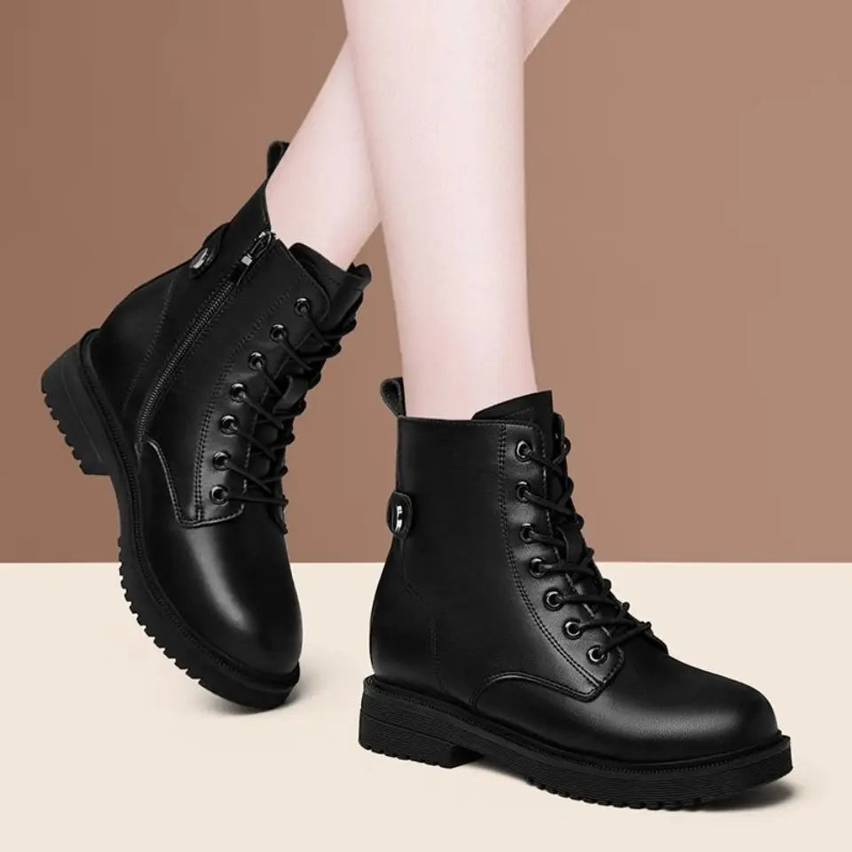 Women's Ankel Boots Autumn Winter Women Chelsea Boots Womens Short Boots Flat Shoes Fashion Platform Boots Gothic Botas De Mujer